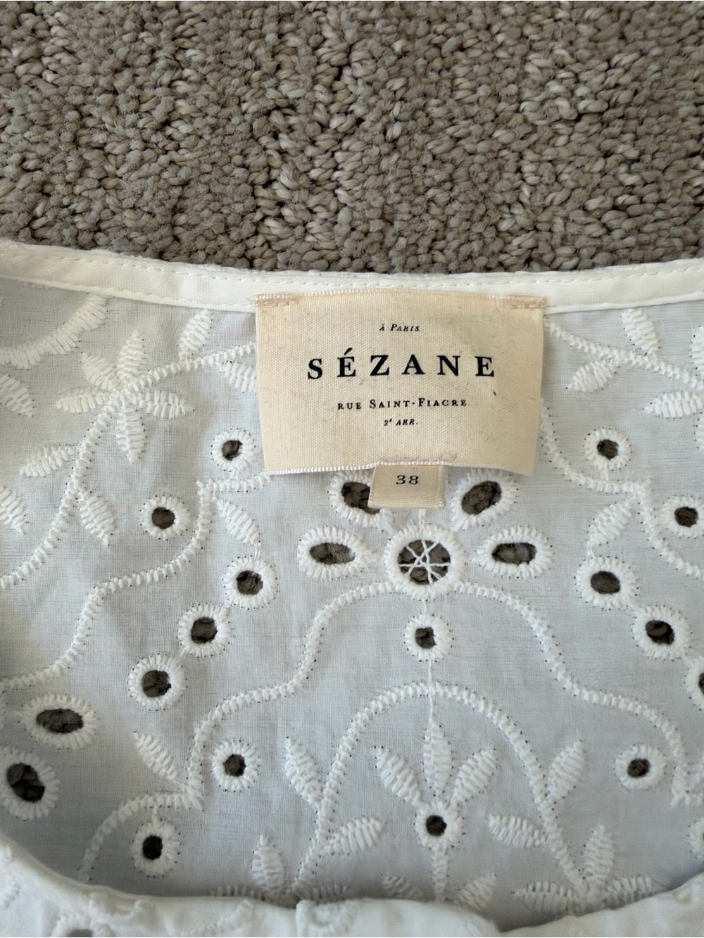 Sezane White Roni Blouse - Picture 3 of 5